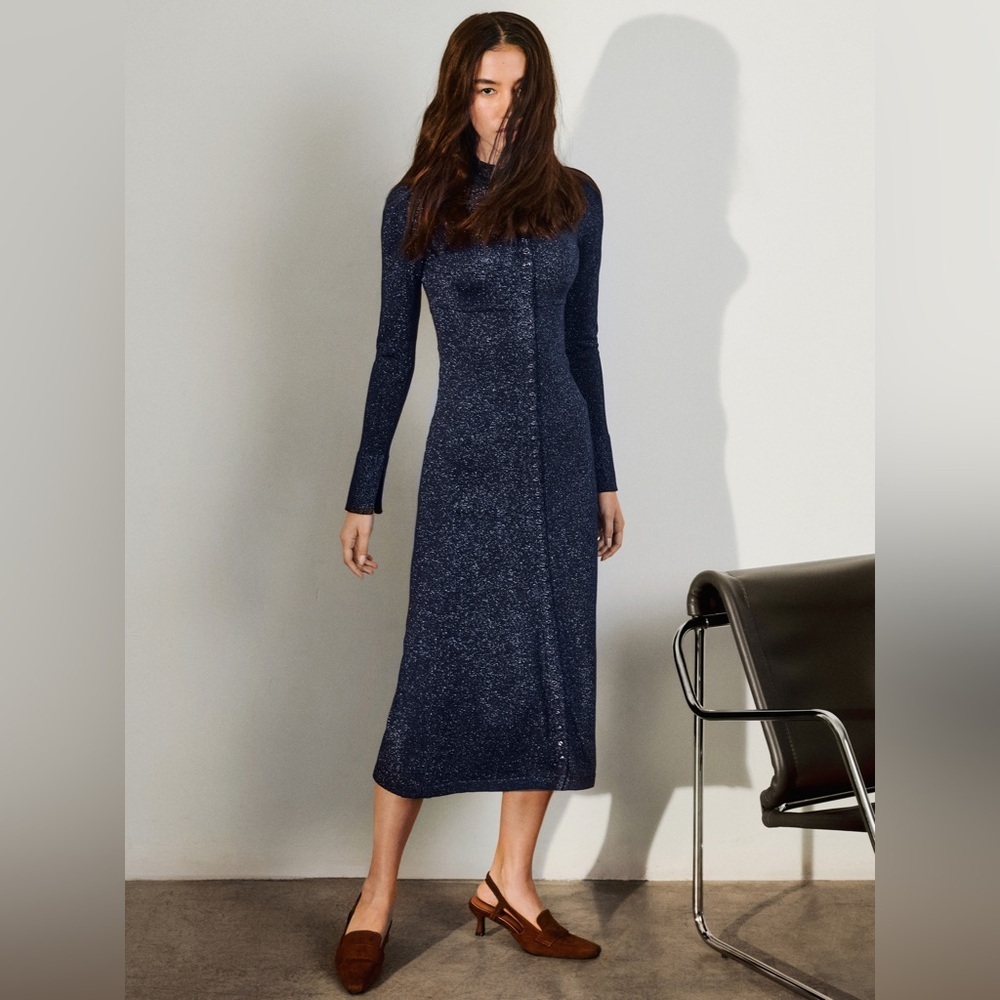 Rachel Pally, holiday dress in navy, small